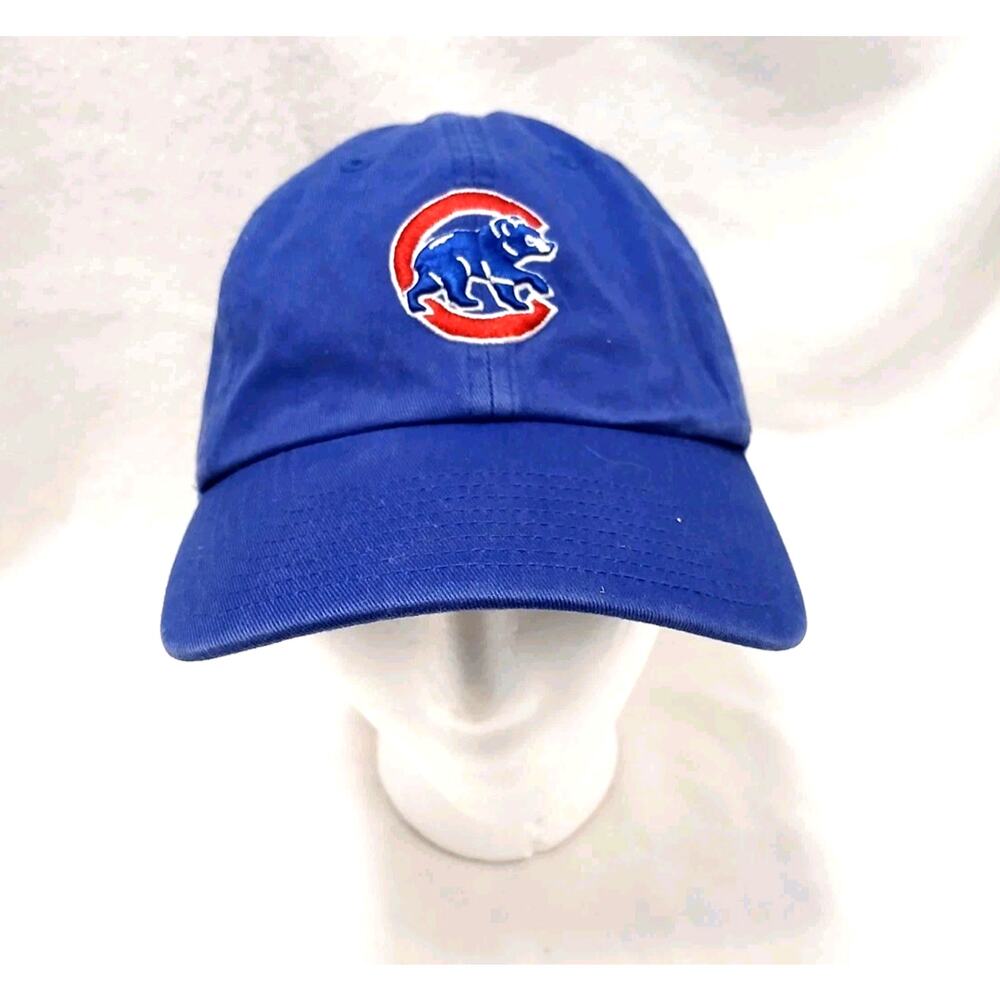 Chicago Cubs '47 Clean Up Royal Blue Bear‎ Logo Adjustable Hat Dad Cap Authentic